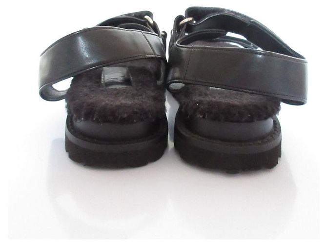 Autre Marque Sandali HEWN in pelliccia Nero - vista 4