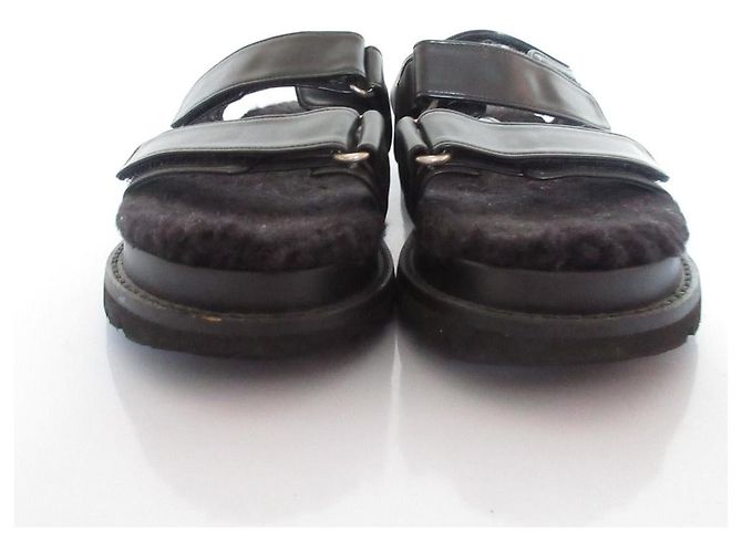 Autre Marque Sandali HEWN in pelliccia Nero - vista 5