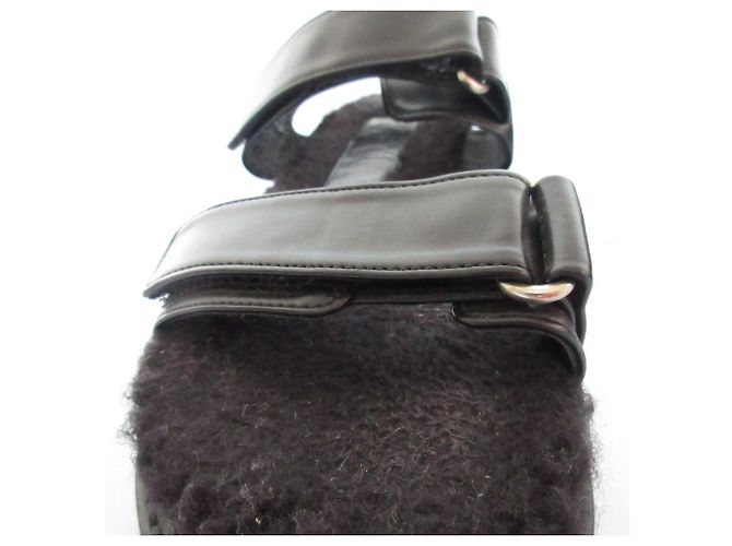 Autre Marque Sandali HEWN in pelliccia Nero - vista 7