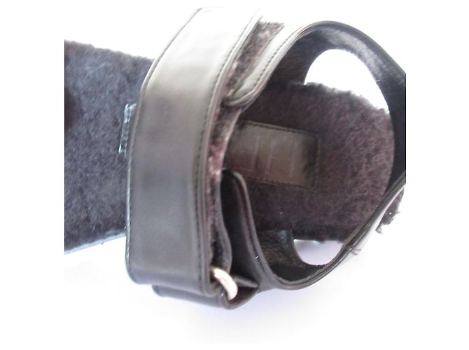 Autre Marque Sandali HEWN in pelliccia Nero - vista 8