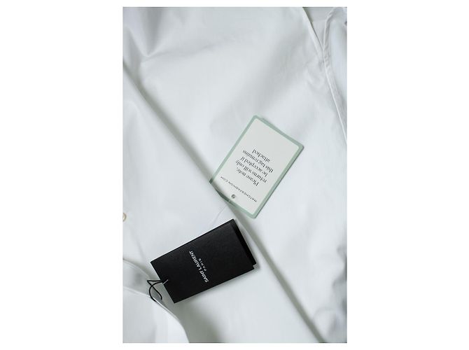 Saint Laurent, Camicia bianca basic con colletto rotondo Bianco - vista 7