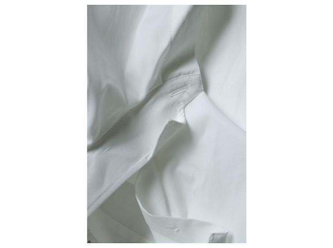 Saint Laurent, Camicia bianca basic con colletto rotondo Bianco - vista 8