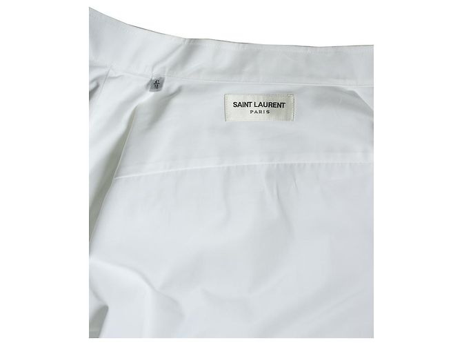 Saint Laurent, Camicia bianca basic con colletto rotondo Bianco - vista 9