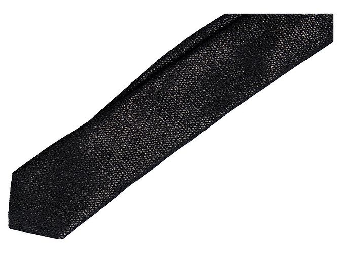 Cravatta nera e dorata Saint Laurent Nero D'oro - vista 3