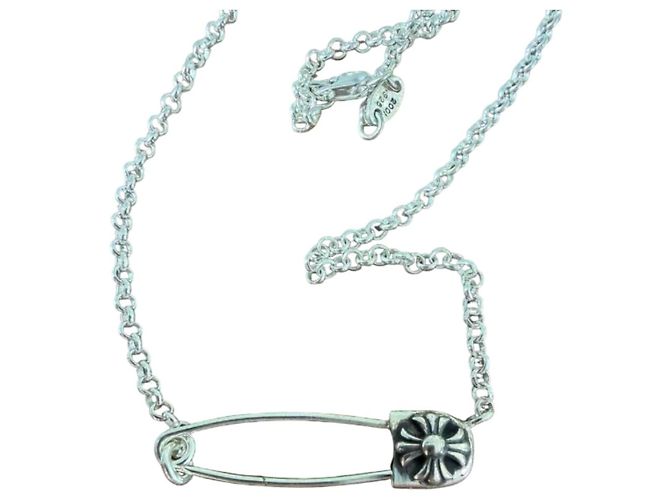 Corrente de 20 polegadas com alfinete de segurança Chrome Hearts Hardware prateado - vista 2