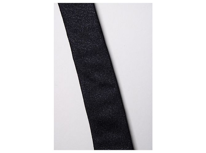 Cravatta nera glitter Saint Laurent Nero - vista 2