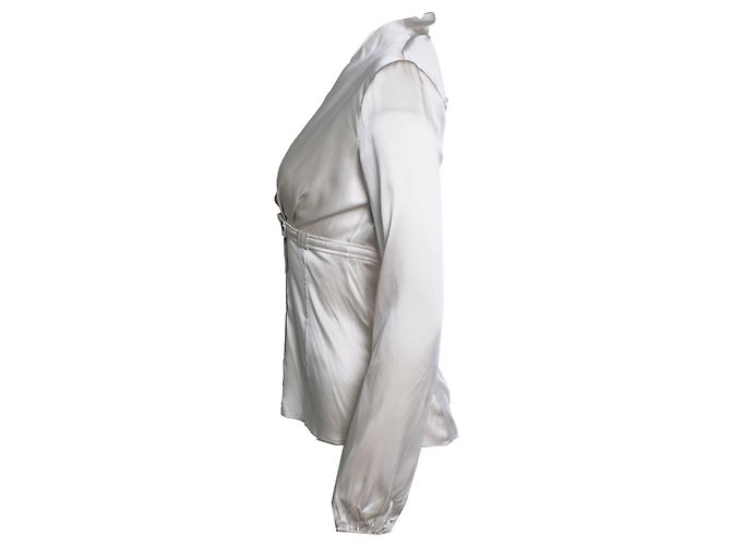 Blusa de seda beige Hysteria de Gucci - vista 2