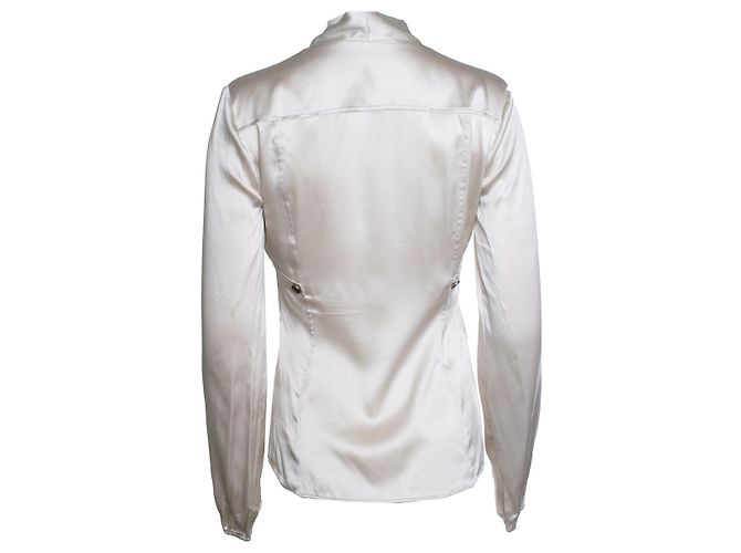 Blusa de seda beige Hysteria de Gucci - vista 3