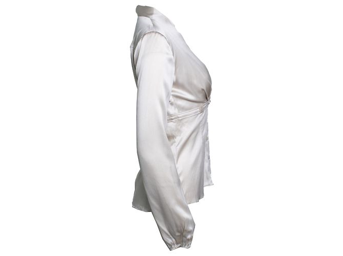 Blusa de seda beige Hysteria de Gucci - vista 4