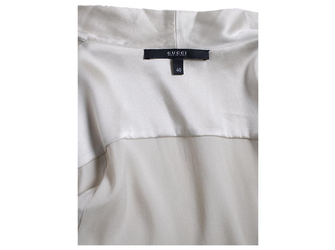Blusa de seda beige Hysteria de Gucci - vista 8