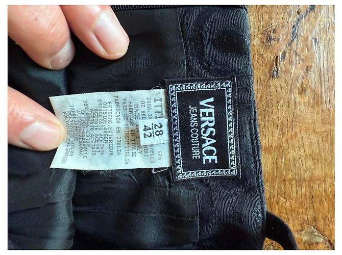 Versace Jeans Couture Mini Trägerkleid Schwarz Baumwolle - Ansicht 6