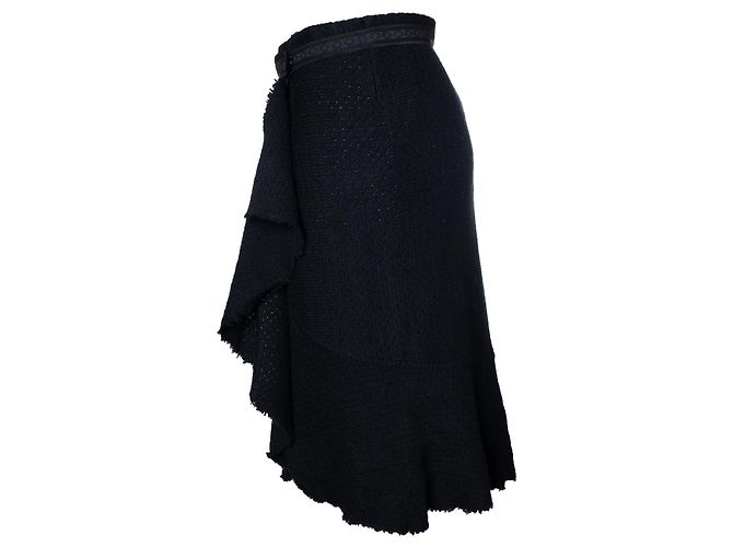 Falda envolvente de lana negra Isabel Marant Negro - vista 4