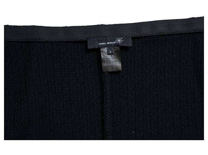 Falda envolvente de lana negra Isabel Marant Negro - vista 7