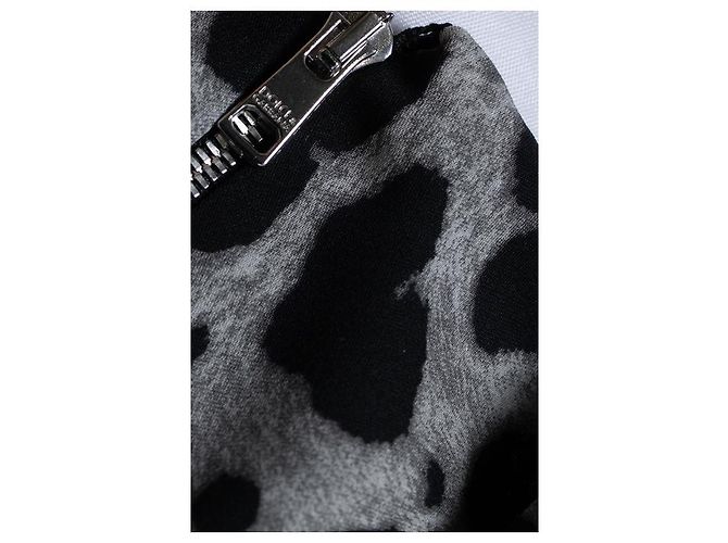 Vestido maxi gris con estampado de leopardo Dolce & Gabbana - vista 8