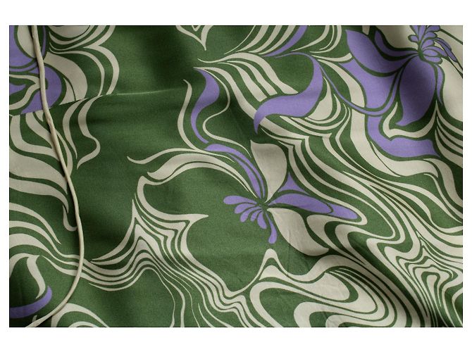 Abito avvolgente Dakola verde multicolore di Dries van Noten - vista 6