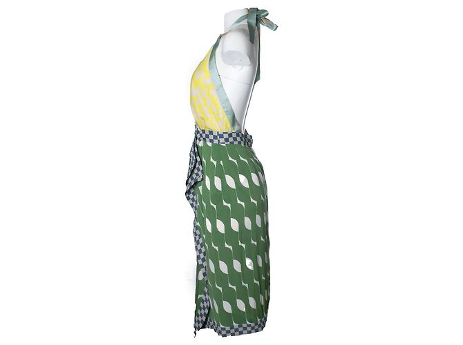 Vestido midi con cuello halter estampado Dries van Noten Multicolor - vista 4