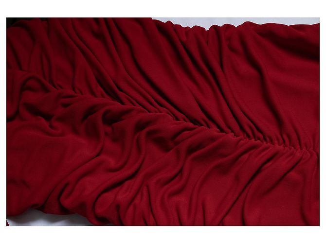 Carolina Herrera, Vestido maxi drapeado en rojo Roja - vista 5