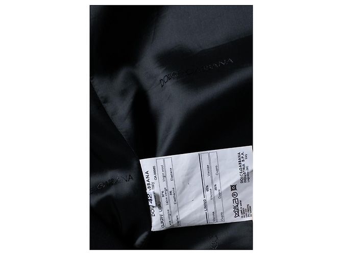 Dolce & Gabbana, blazer negro con cierre de velcro - vista 5