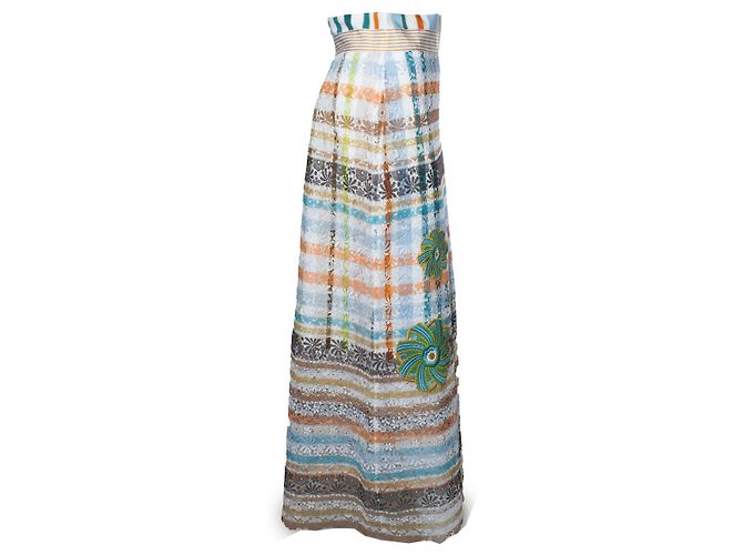 Autre Marque Falda midi de encaje a cuadros Shadia de Silvia Tcherassi Multicolor - vista 4