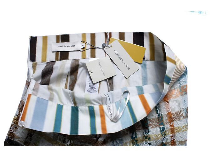 Autre Marque Falda midi de encaje a cuadros Shadia de Silvia Tcherassi Multicolor - vista 7