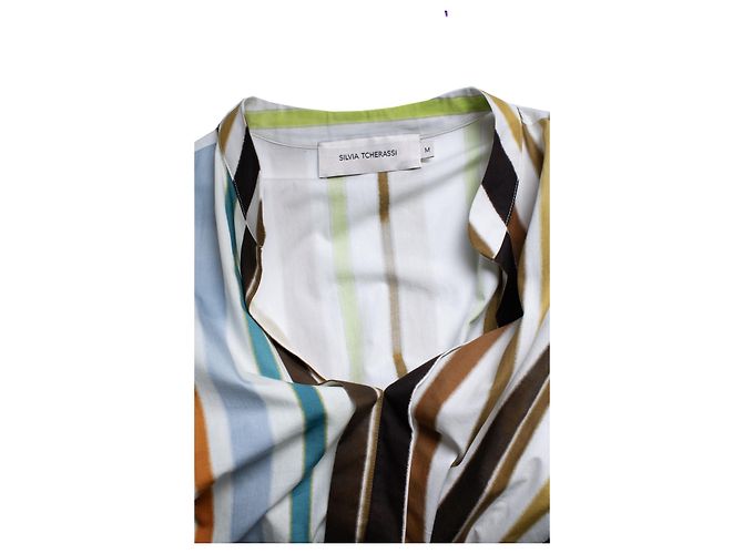 Autre Marque Blusa de manga abullonada a rayas Nuru de Silvia Tcherassi Multicolor - vista 10