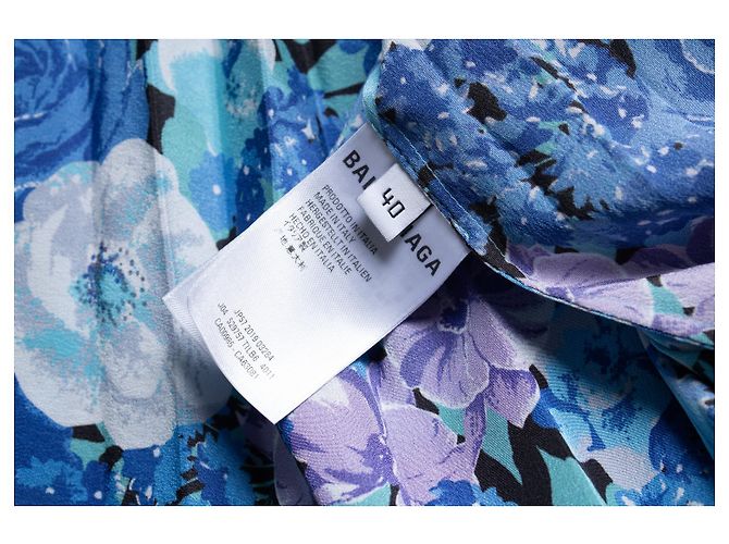 Falda midi plisada con estampado floral de Balenciaga Azul - vista 6