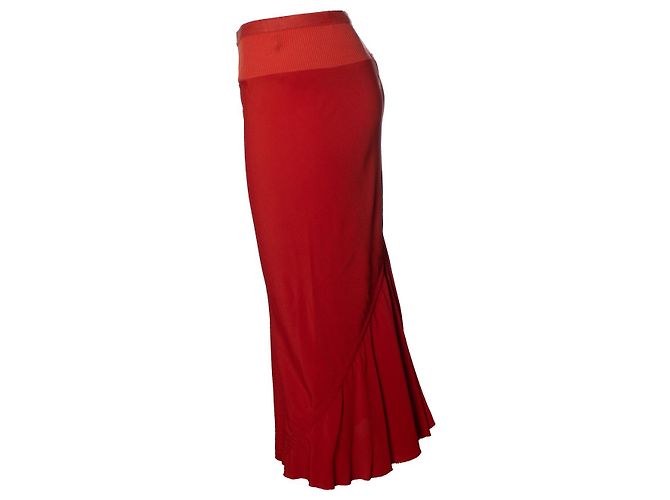 Falda midi roja Larry FW19 de Rick Owens - vista 2