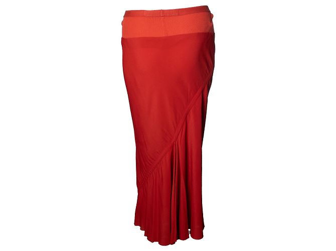 Falda midi roja Larry FW19 de Rick Owens - vista 3