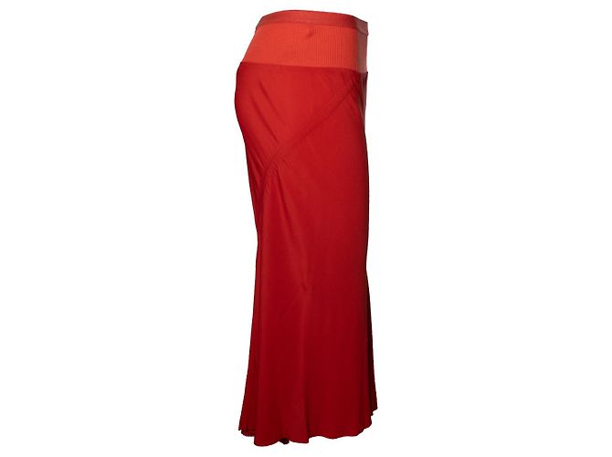 Falda midi roja Larry FW19 de Rick Owens - vista 4