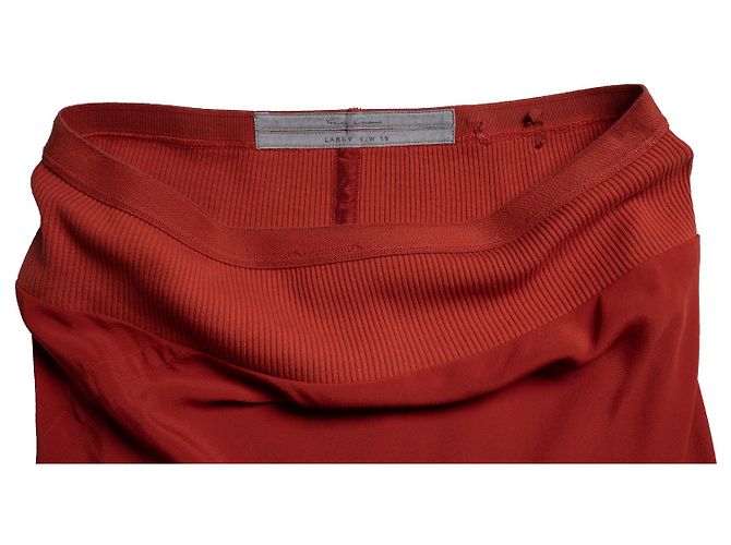 Falda midi roja Larry FW19 de Rick Owens - vista 7