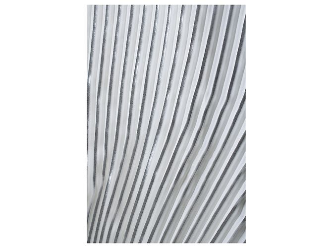 Falda maxi plisada metálica Valentino Garavani Plata Blanco - vista 6