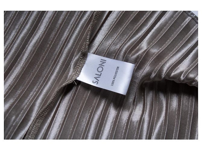 Autre Marque Saloni, falda plisada metálica Plata - vista 9