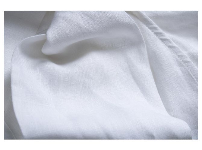 Autre Marque Andres Otalora, Leinenbluse mit Schleife Weiß - Ansicht 5