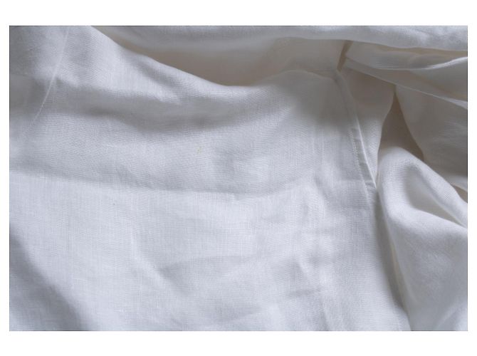 Autre Marque Andres Otalora, Leinenbluse mit Schleife Weiß - Ansicht 5