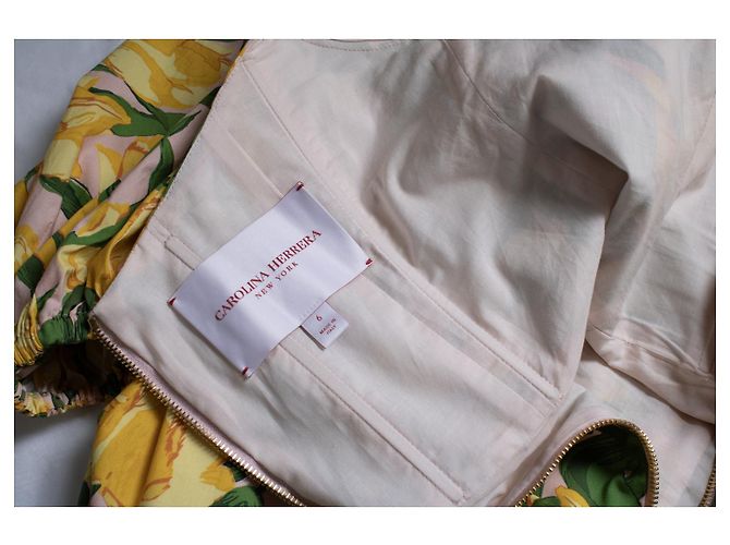 Carolina Herrera Karolina Herrera, florales Midikleid mit Gürtel Pink Grün Gelb - Ansicht 8