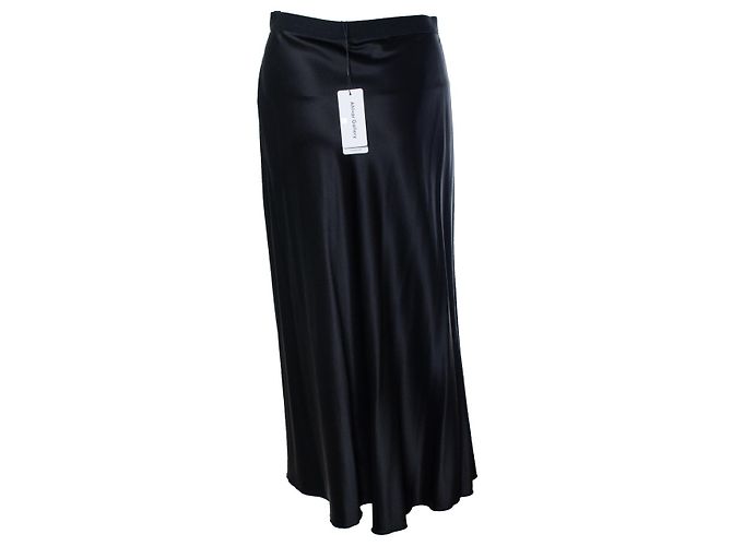Autre Marque Falda midi de seda negra Ahlvar gallery Negro - vista 3