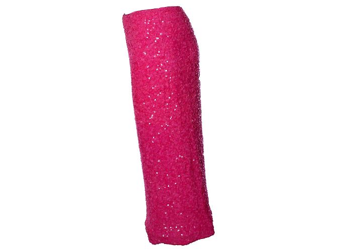 Rotate Rosa Paillettenrock mit Schlitz hinten Pink - Ansicht 2