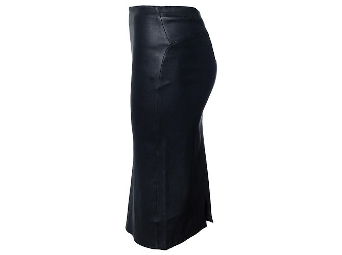 Autre Marque FALDA DE CUERO ELÁSTICA NEGRA STUDIO AR Negro - vista 2