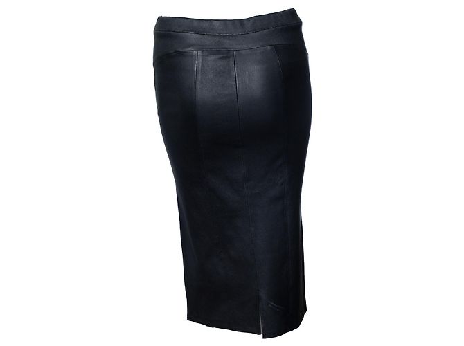 Autre Marque FALDA DE CUERO ELÁSTICA NEGRA STUDIO AR Negro - vista 3