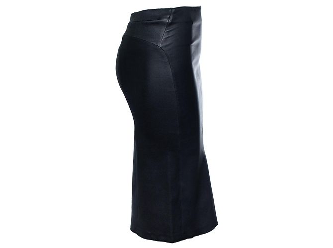 Autre Marque FALDA DE CUERO ELÁSTICA NEGRA STUDIO AR Negro - vista 4
