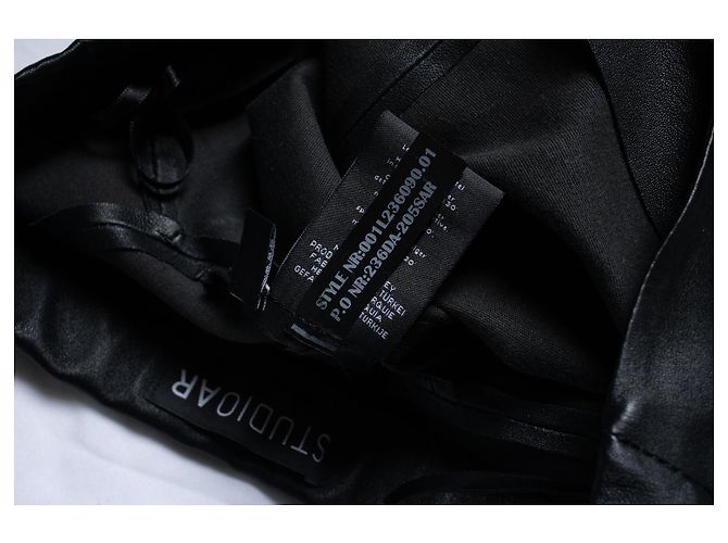 Autre Marque FALDA DE CUERO ELÁSTICA NEGRA STUDIO AR Negro - vista 7