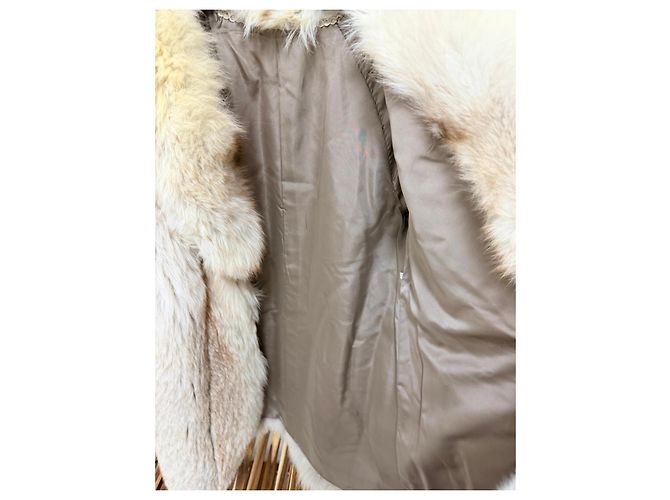 Autre Marque Fuchs-Fellmantel beige Seidenfutter - Ansicht 3
