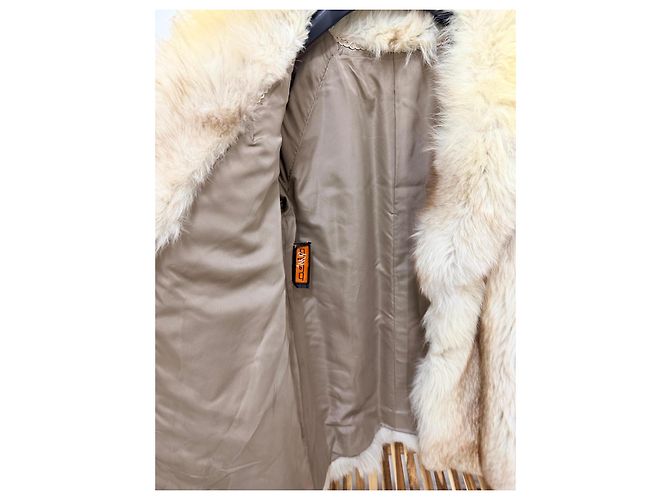 Autre Marque Fuchs-Fellmantel beige Seidenfutter - Ansicht 4