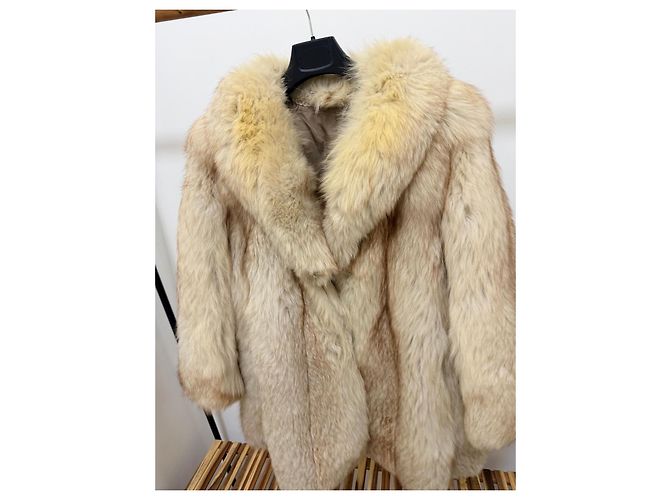 Autre Marque Fuchs-Fellmantel beige Seidenfutter - Ansicht 8