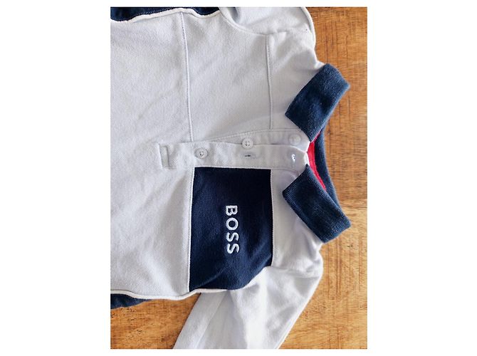 Hugo Boss BOSS baby romper in light blue and navy - view 4