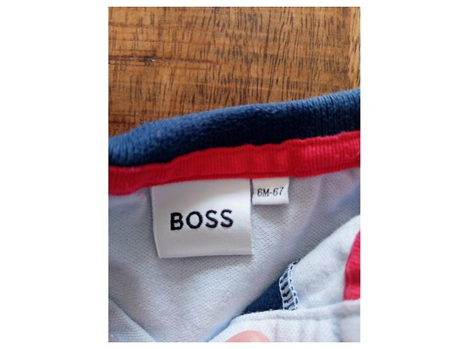 Hugo Boss BOSS baby romper in light blue and navy - view 6