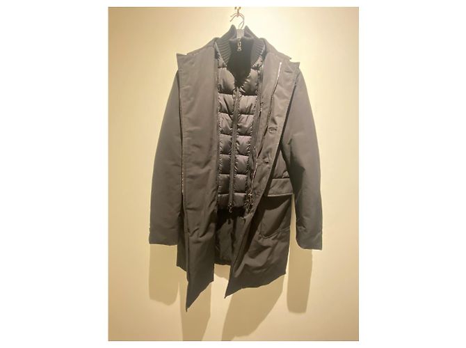 Moncler Trench coat, down jacket inside Navy blue - view 2