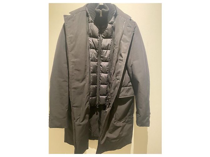 Moncler Trench coat, down jacket inside Navy blue - view 3