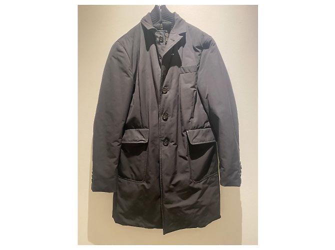 Moncler Trench coat, down jacket inside Navy blue - view 5