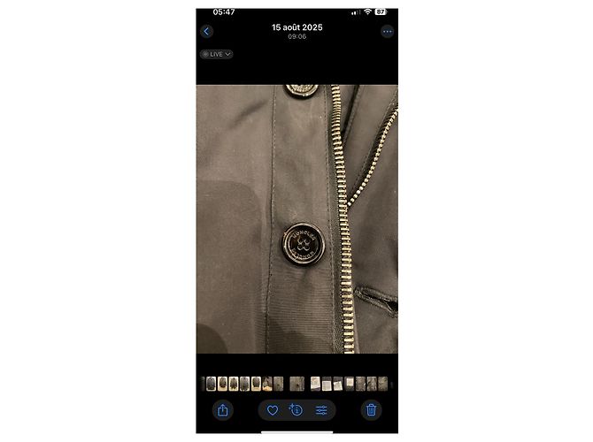 Moncler Trench coat, down jacket inside Navy blue - view 6